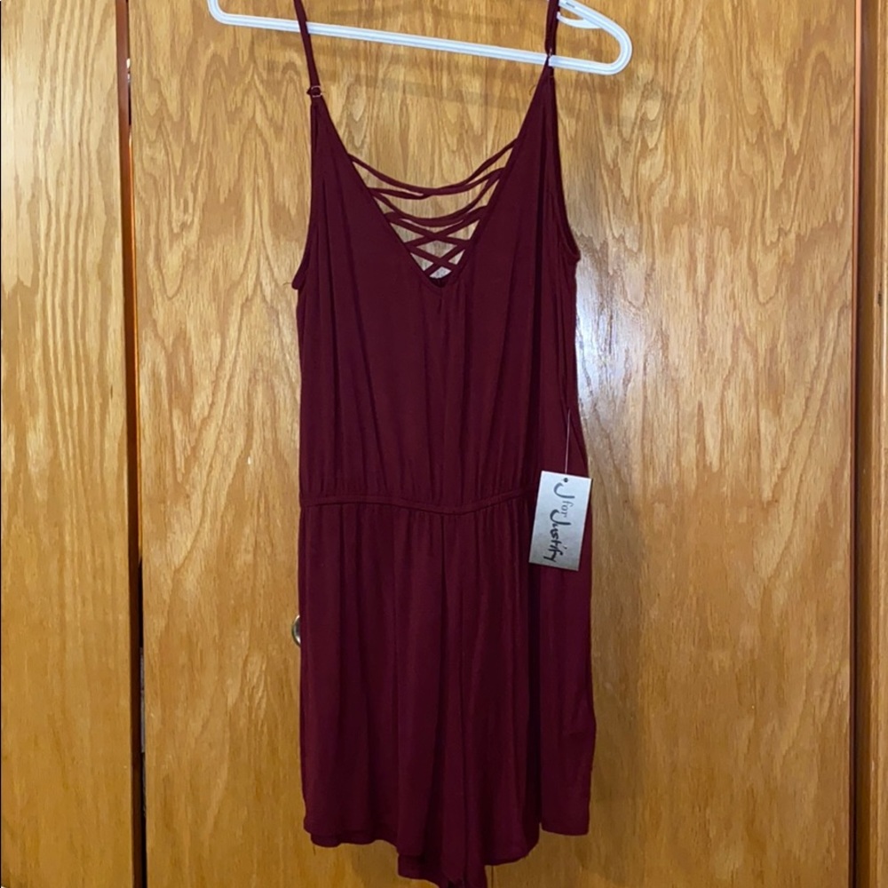 maroon romper